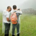 Disposable waterproof raincoat, outdoor hiking and mountaineering emergency multi-color transparent portable  raincoat. 
