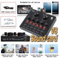 V8 Sound Card Broadcast Audio Streaming USB Headset Microphone Live V8 Singing Live Sound Card. 