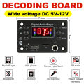 DC 12V Bluetooth 5.0 MP3 WMA WAV APE Decoder Board Hands-free Car Audio Microphone USB TF FM Radio Mp3 Music Player Speaker.