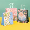 1-50PCS Gift Bag Creative Oil Painting Portable Gift Bag Holiday Gifts Kraft Paper Gift Bag New Year Gift Bag for Students. 