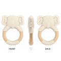 1PC Baby Silicone Teether Toy BPA Free Infant Wooden Ring Health Care Teething Chewing Toys Newborn s For Baby Accessories. 