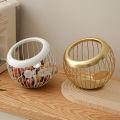 1pc Creative Iron Coffee Capsule Organizer Fruit Snack Storage Rack Multifunctional Hollow Pod Diagonal Basket Household Goods.