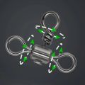 DNDYUJU 10-50pcs 3Way Barrel Cross Line Fishing Swivel With Solid Ring Brass Fishing Hook Line Connector Fishing Accessories. 