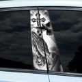 2 pcs Christian cross car sticker, car B-pillar waterproof trim covering scratches DIY door pillar sunscreen vinyl sticker. 