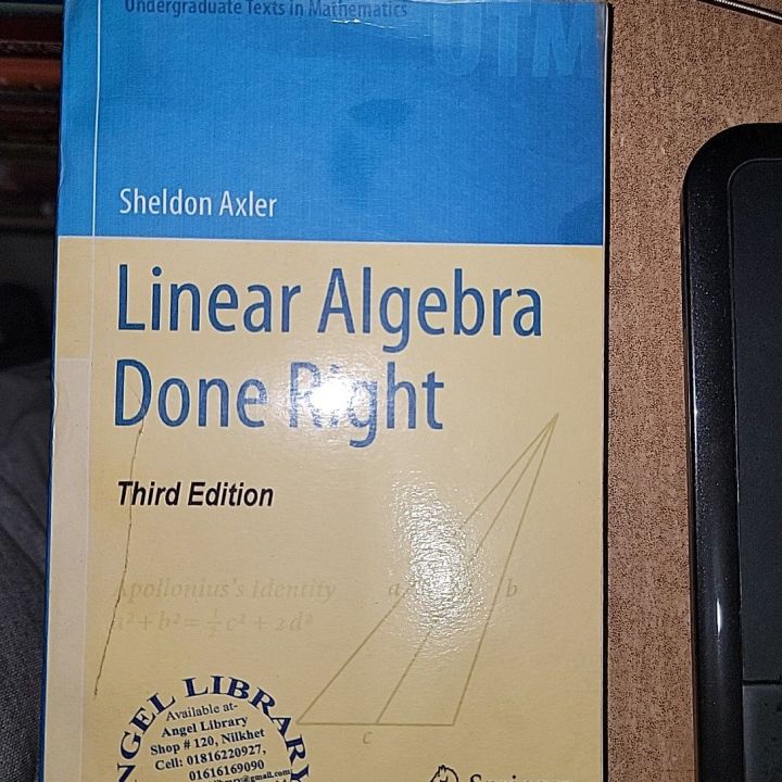 Linear Algebra Done Right By Sheldon Axler