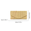 Women's Pleated Evening clutch Dinner Party Handbag. 