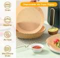 Air Fryer Paper Liners, 50 PCS Non-stick Disposable Liners, Baking Paper for Air Fryer Oil-proof, Water-proof, Food Grade Parchment for Baking Roasting Microwave. 