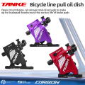 TANKE Wire Pulling Hydraulic Disc Brake Calipers Flat Mount Line Pulling Oil Disc Brake Road Bike Brake Set RUSH Front Rear. 