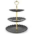3-Tier Cupcake Stand Fruit Plate Holder Desserts Snack Candy Buffet Stand Tower For Christmas Wedding Party Cake Dessert Tray. 