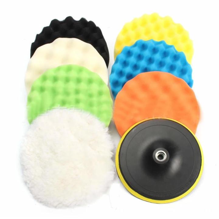 5 Inch Car Polishing Disc Set 125mm Sponge Buffing Waxing Sponge Wool ...