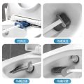Silicone Toilet Brush Cleaning Brush Flat Head Flexible Wall Mounted Toilet Bowl Cleaner Brush Holder Set for WC Bathroom.