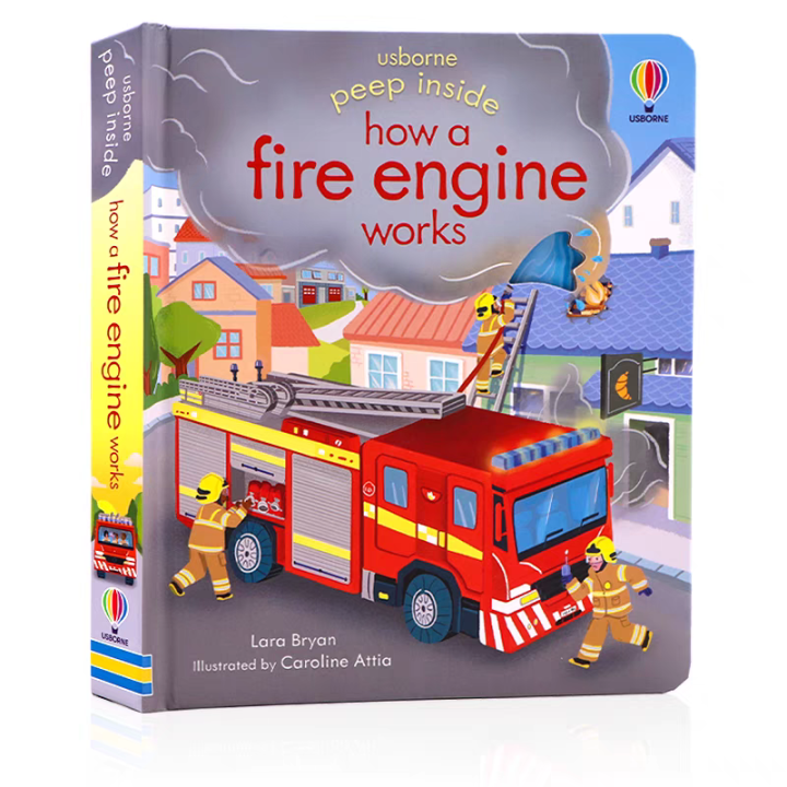 Usborne Peep Inside How A Fire Engine Works English Learning Flap ...