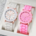 2PCS/Set Couple Watches Fashion Silicone Band Analog Quartz Watch(Without Box). 