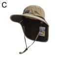 UV Protection Hat with Wide Brim Waterproof Quick-drying Panama Fisherman Cap Mesh Breathable Neck Protection Summer Hat.