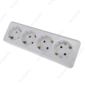 Wall Mount Socket EU Standard Electrical Outlett Ground Power Socket Plugs Flame Retardant Plastic.