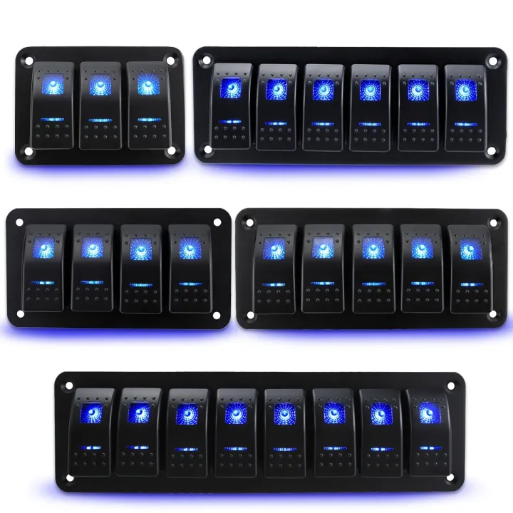 3-group, 4-group, 5-group, 6-group, 8-group rocker switch panel 5-pin ...