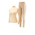 1 set Stacked Collar High Collar Beauty Skin Suit High Elastic Long Sleeve Seamless Thermal Underwear Women's Base Layer sets. 