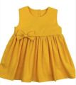 baby girl yellow summer dress 100% cotton frock fine quality. 