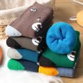 5 Pairs/Lot Kids Scoks Autumn Winter Kids Warm Thicken Cotton Socks Unisex Boys Girls Cute Cartoon Animal Socks.