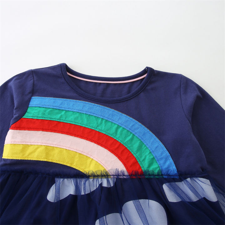 2-7T%20Rainbow%20Girls%20Dresses%20%20Long%20Sleeve%20Cloud%20New%20Year%20Gifts%20Children's%20Autumn%20Spring%20Kids%20Clothes%20Birthday%20Toddler%20Kids%20Frocks%20-%20Image%204