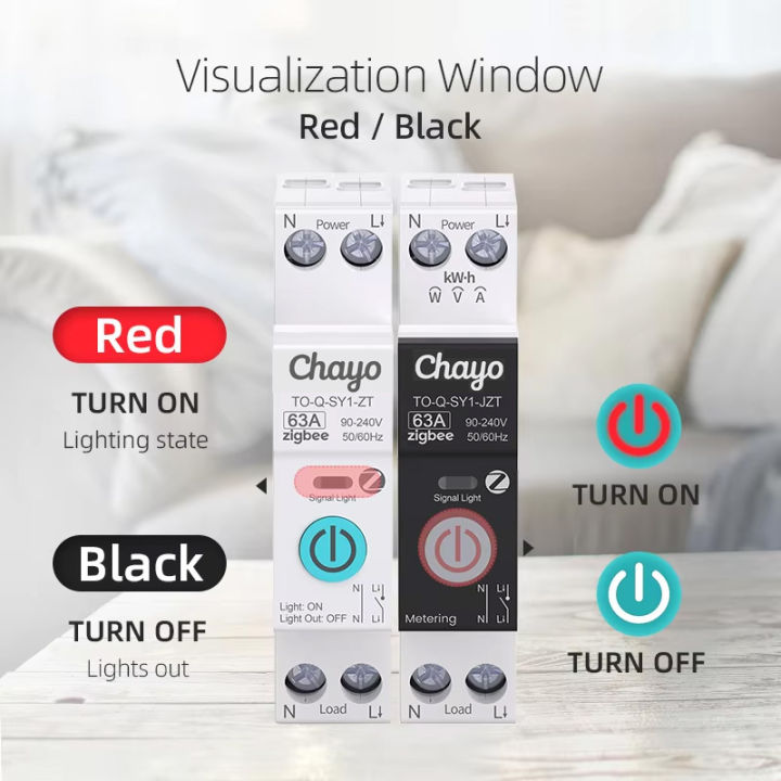 TUYA%20ZigBee%20Smart%20Circuit%20Breaker%20Smart%20Switch%201P%2063A%20DIN%20Rail%20for%20Smart%20Home%20Wireless%20Remote%20Control%20Switch%20by%20APP%20chayo%20-%20Image%202