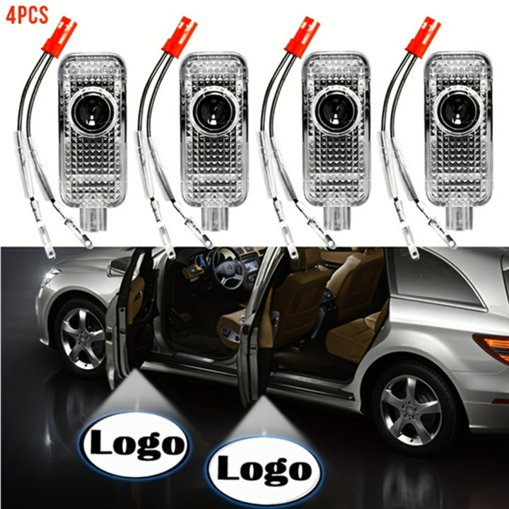 4pcs LED Car Door Light Courtesy Logo Projector Welcome Lamp For audi A1 A3 A4 A5 A6 A7 Q3 Q5 Q7 R8 B5 B6 B8 RS Car Accessories