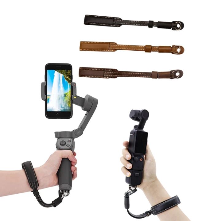 PU Leather Lanyard Rope Wrist Strap For  Osmo Mobile 4 3 Zhiyun Handheld Gimbal W 1/4 Screw For  Pocket 2 3 Accessories