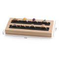 Bamboo And Wood 15-Position Ring Display Tray, Jewelry Display Tray, Earrings, Bracelets, Ring Storage Tray, Display Props. 