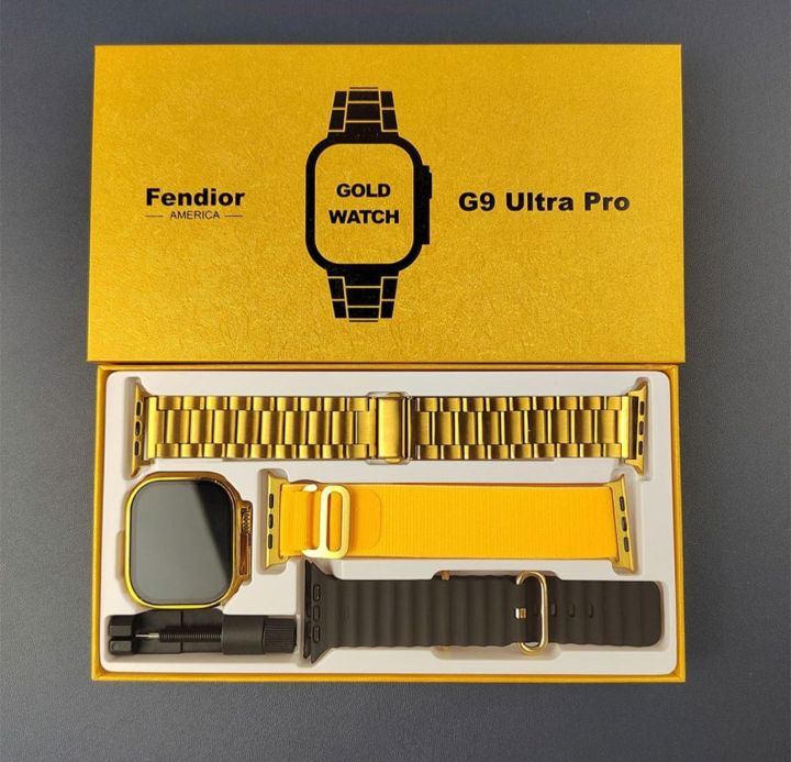 I20 ULTRA 2 MAX SUIT 10 IN 1 BOX | ULTRA SMART WATCH G9 Ultra pro Gold smartwatch Ultra 7 in 1 T10 Ultra 2 smartwatch