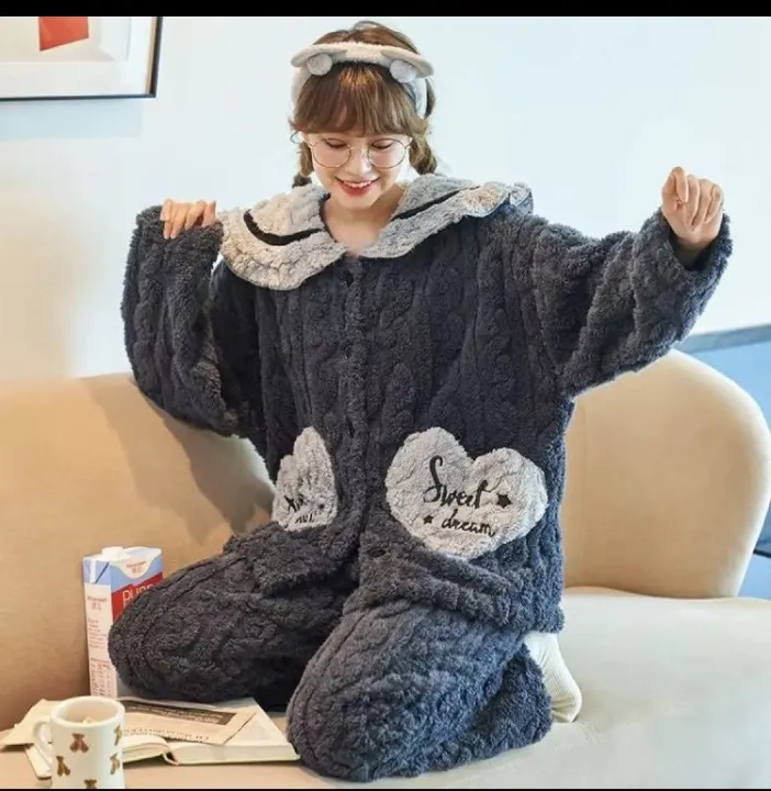 Autumn%20Winter%20Warm%20Flannel%20Women%20Pajamas%20Sets%20Thick%20Coral%20Velvet%20Long%20Sleeve%20Cartoon%20Sleepwear%20Flannel%20Pyjamas%20Set%20-%20Image%203