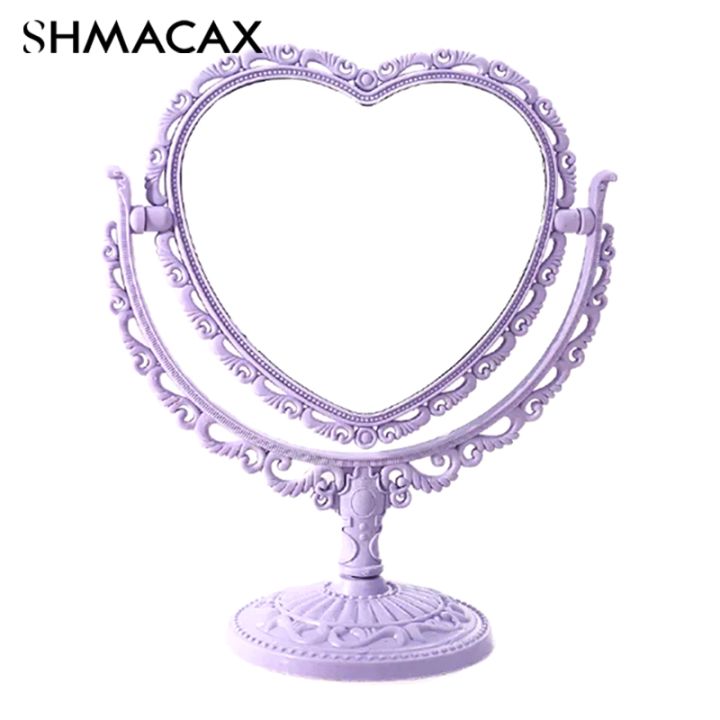 Desktop%20Makeup%20Mirror%20Heart%20Shape%20Makeup%20Vanity%20Portable%20Double-side%20Vanity%20Mirror%20Hand%20Mirror%20Cosmetic%20Compact%20Mirror%20For%20Women%20-%20Image%205