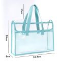 1 large capacity portable transparent waterproof handheld folder, expandable file storage bag, PVC self-adhesive file bag for of. 
