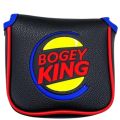 Funny Golf Headcover Golf Club Head Covers Bogey King PU Leather Golf Blade Mallet Putter Cover, Golf Accessories for Day. 