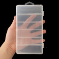 1pc PVC 6 Compartments Bait Box 17.5*9.5*3cm Soft Bait Hook Bait Organizer Storage Container Fish Hook Portable Storage Box. 