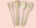 Insaf Crockery Pack of 4 - Pieces Wooden Spoon Set - Nonstick Kitchen Cooking Utensils Non Stick Wood Kitchen Tools. 