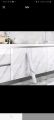 Grey Marble Print Self-Adhesive Sticker Sheet and Wallpaper, 60cm x 2 Meter, Heat and Water Resistant for Kitchen, Cabinets, Furniture, and Appliances. 