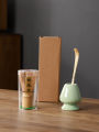 3pcs Matcha Set, Bamboo Whisk, Including Teaspoon, Ceramic Bowl, Traditional Tea Set, Home Tea Brewing Tools, Tea Set, Birthday.