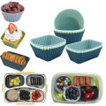 4/10/12Pcs Reusable Silicone Cupcake Baking Cups Non-Stick Muffin Liners Molds Sets Bento Lunch Box Dividers Pastry Cake Molds. 