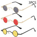 Vintage Rock Punk Man Sunglasses Classic Small Round Sunglasses Women Wide Bridge Metal Frame Black Lens Driving Eyewear.
