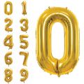 Numeric foil Balloons 0 to 9 number Balloons Golden Color 16 Inch Metallic Foil Balloon Original premium quality by HBI. 
