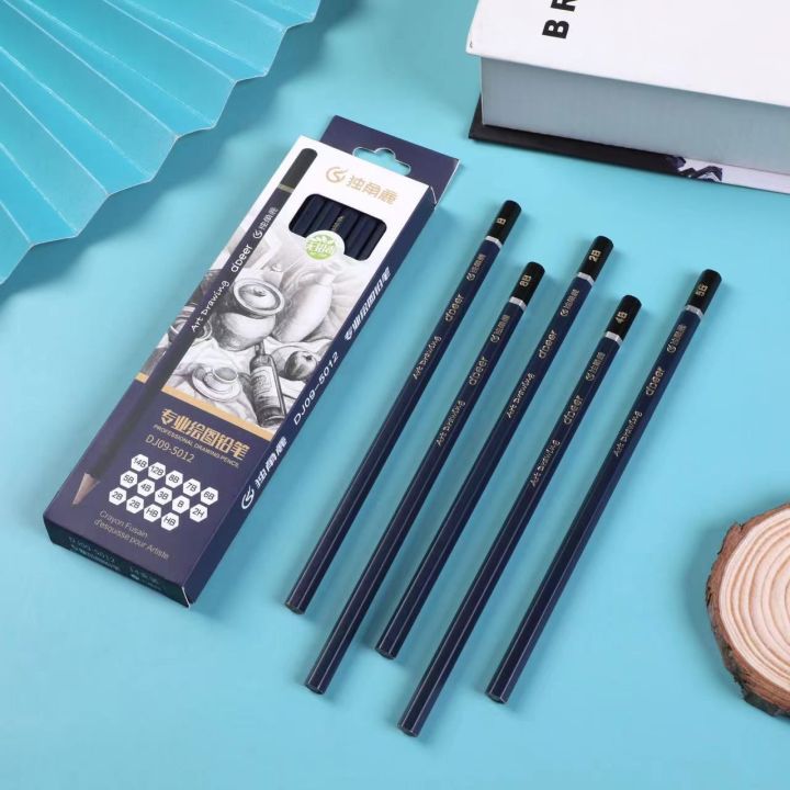 Koala Drawing Pencils 14pcs/set 12B, 10B, 8B, 7B, 6B, 5B, 4B, 3B, 2B, B, HB, 2H, 4H, 6H Graphite Sketching Pencils Professional Sketch Pencils Set for Drawing