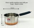 Indian Heavy Stainless Steel Copper Milk Pot. 