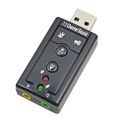 Mini USB 2.0 3D Virtuall 480Mbps External 7.1 Channel Audio Sound Card Adapter - Black. 