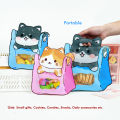 20Pcs 50Pcs Plastic Portable Cartoon Schoolbags Sweets Snack Sealing Pockets Children's Birthday Wedding Party Creative  Bag. 