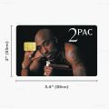 2PAC Tupac 3D Printed Anime Matte Front Skin Film Sticker Cover For Small Chip Credit Card Debit Card. 