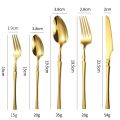 20/30/40Pcs Rose Gold Dinnerware Set Stainless Steel Cutlery Set Knife Fork Spoon Dinner Tableware Kitchen Flatware Table Set.