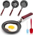 Creative Mini Nonstick Egg Frying Pan Different Shapes Heart Flower Star Fruit Shaped Egg Molds Mini Frying Pans. 