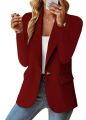 Women's Single Button Straight Anti-Wrinkle Jacket Long Sleeve Jacket  Formal Business Path OL Office Lady  Spring and Fall. 