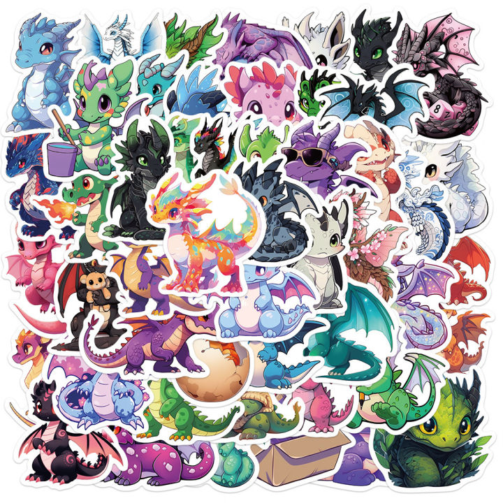 50Pcs%20Cartoon%20Cute%20European%20Dragon%20Stickers%20DIY%20Scrapbook%20Stationery%20Water%20Bottle%20Phone%20Laptop%20Guitar%20Decals%20-%20Image%204