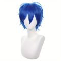Short Pink Cosplay Wig Short Spiky Fluffy Heat Resistant Layered Synthetic Hair Men Women Halloween Party Wig. 
